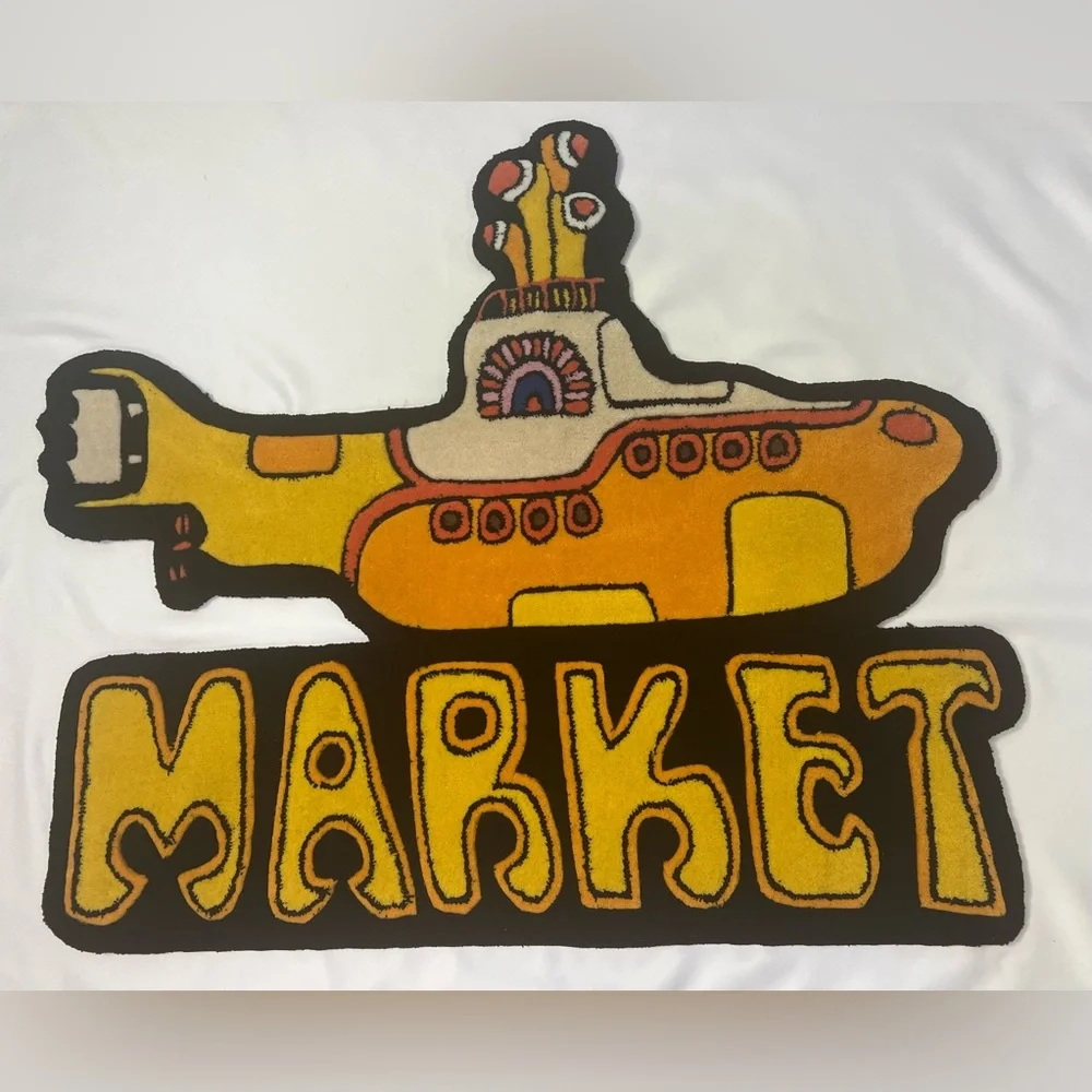 MARKET x Beatles Submarine Plush Rug in Yellow - Brand New